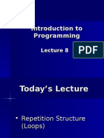 Lecture 8 While