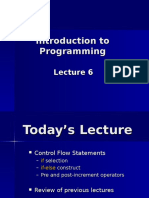 Lecture 6 if Else