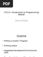 Lecture 3 A Simple C Progam