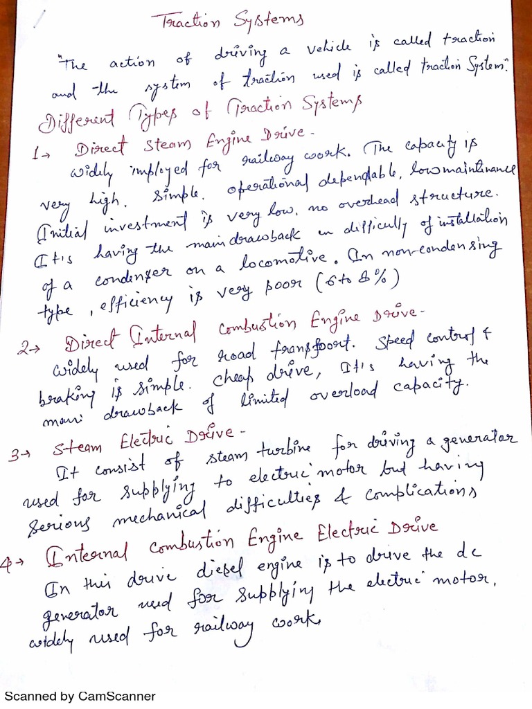 Electric Traction. Notes