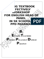 Using Textbook Effectively Workshop For English Head of Panel in SK Schools PPD Padawan
