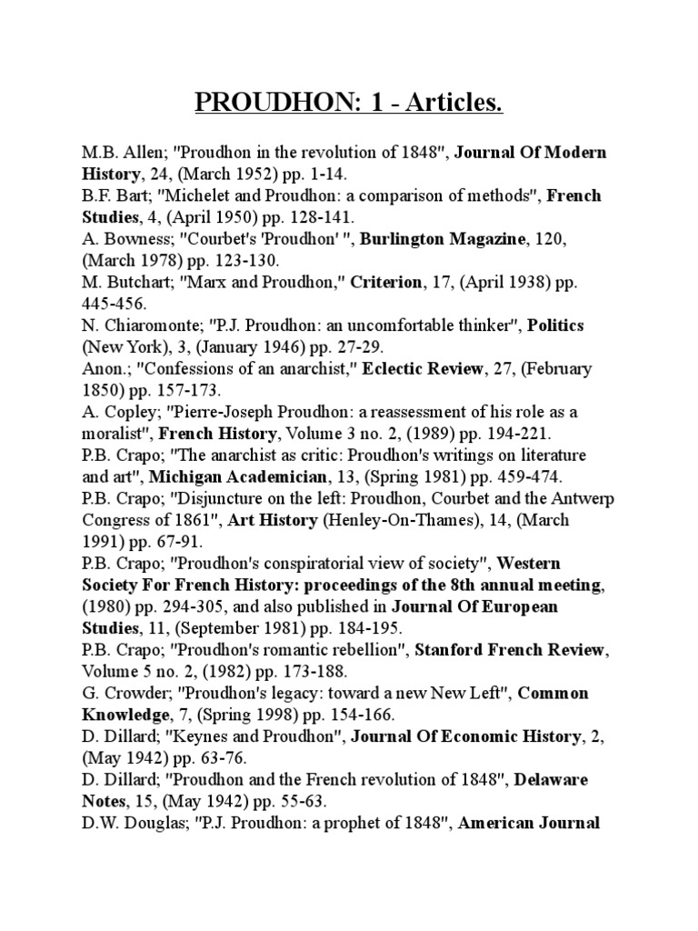 Proudhon | Socialism | Libertarianism