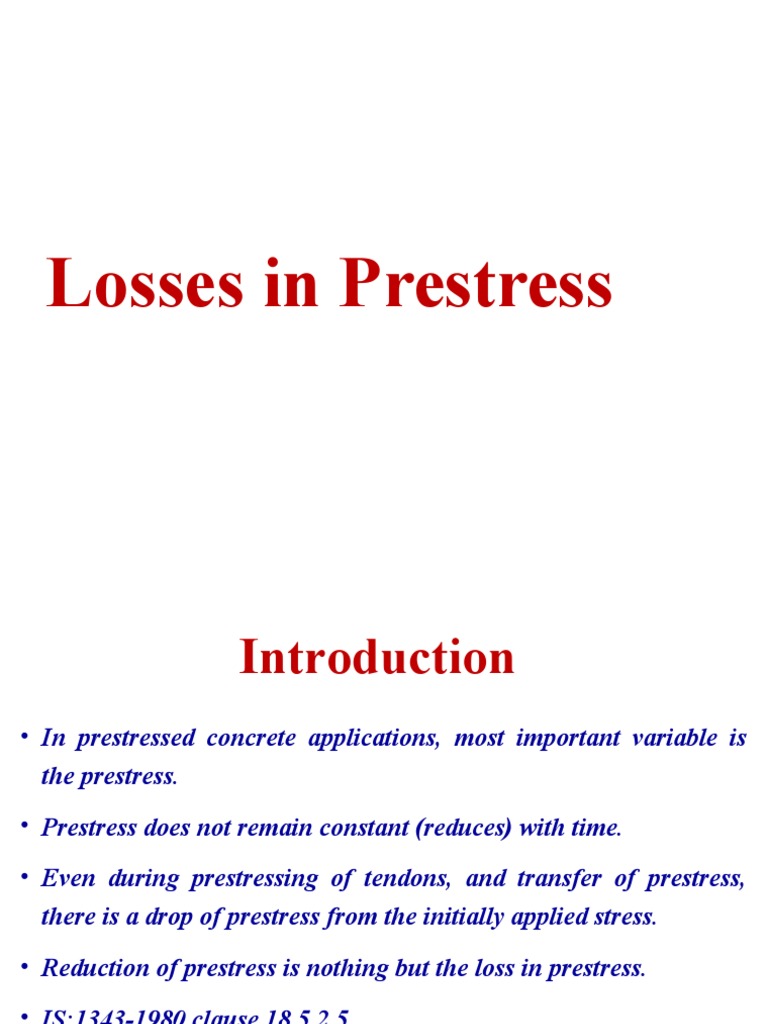 LOSSES IN PRESTRESSED CONCRETE PROBLEMS AND SOLUTIONS PDF intelligence overview