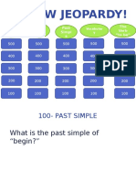 Review Jeopardy!: The Verb "To Be" Past Simpl e Plural Noun S