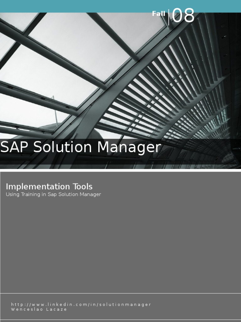 SAP Solution Manager Training Guide | PDF | World Wide Web | Internet & Web