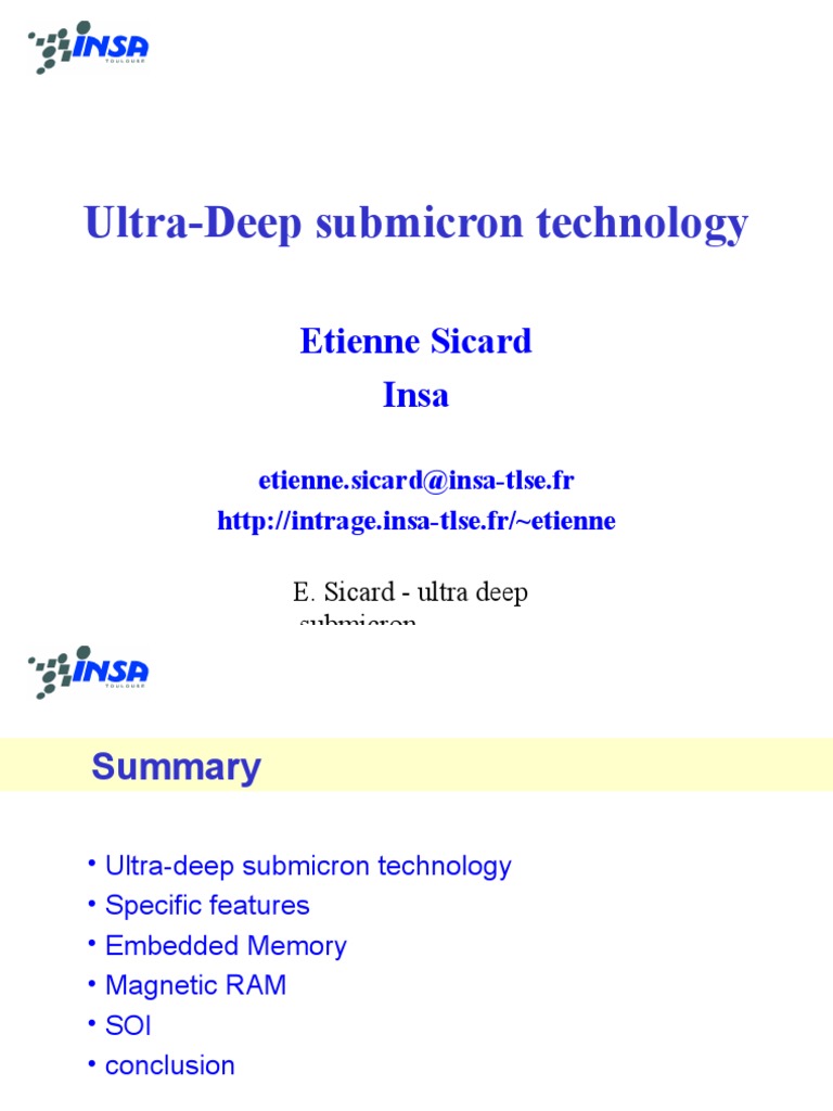 Ultra Deep Submicron Technology Overview | PDF | Mosfet | Random Access ...