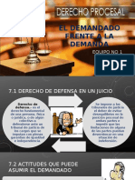 Defensa del demandado frente a la demanda: actitudes y estrategias