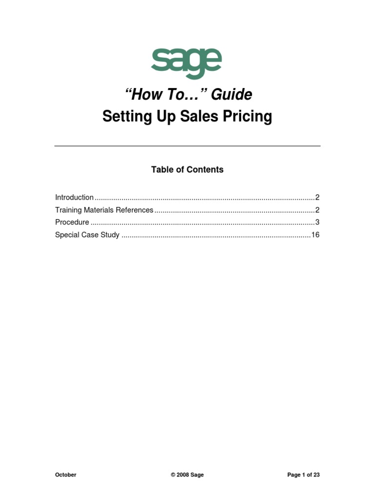 Sage X3 User Guide Htg Setting Up Common Sales Pricing Rules Pdf Invoice Prices