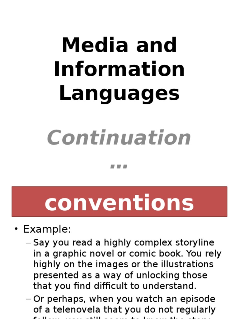 Media and Information Languages