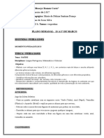 Escola Municipal plano semanal