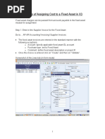 Sage X3 - User Guide - Methods of Assigning Cost To A Fixed Asset in X3