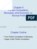 Perfect Competition, Monopoly, and Economic vs. Normal Profit