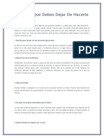 30 Cosas Que Debes Dejar de Hacerte A Ti Mismo