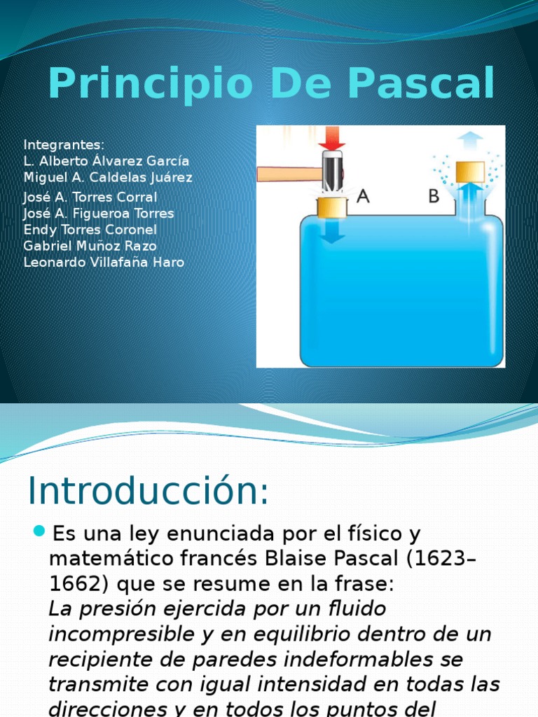 Aplicaciones del Principio de Pascal | PDF | Física Aplicada e ...