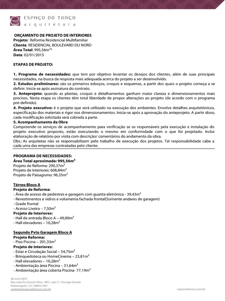 Orçamento de Projeto de Interiores (Etapas) | PDF | Orçamento | Business, image size:768x1024