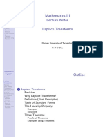 1 Laplace Transforms - Notes PDF