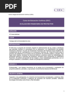 Evaluacion Financiera de Proyectos Catalogo