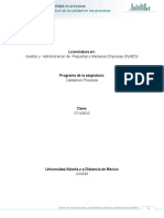 Unidad 3. Ealuacion y Control de La Calidad en Los Procesos PDF