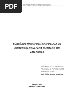 Anexo I-subsídios Para Política Pública de Biotecnologia