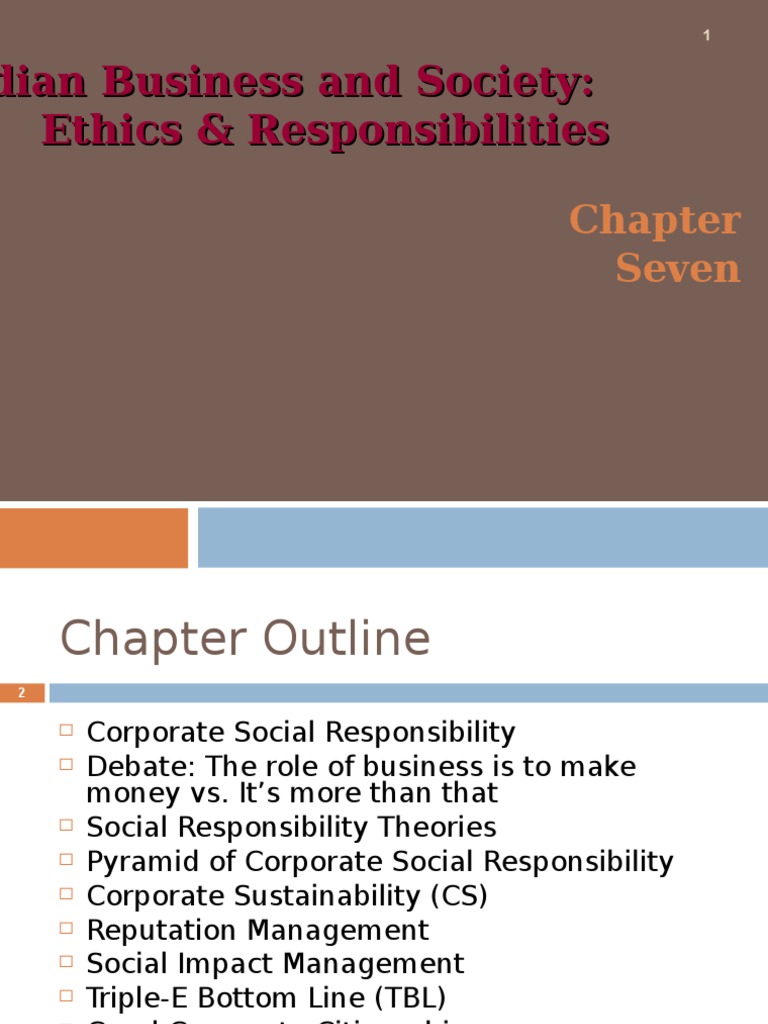 3 Corporate Social Responsibility - The Concept CHP 7 (Jan 22) | PDF ...
