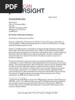 March 8, 2017 - American Oversight FOIA Request To OGE (OGE-17-0005)