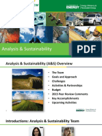 Analysis and Sustainability