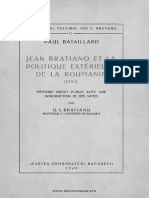 Bataillard, P. - Jean Bratiano Et La Pol. Extérieure de RO (1891)