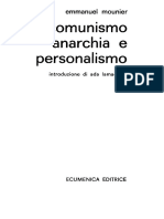 Mounier, Emmanuel - Comunismo Anarchia e Personalismo