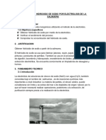 Obtención de hidróxido de sodio por electrolisis