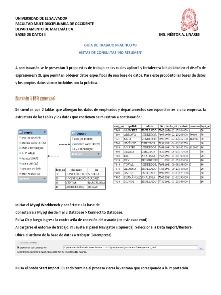 Guia 3 | PDF | Mi sql | Bases de datos