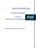 Separaciones mecánicas y difusionales en procesos de ingeniería