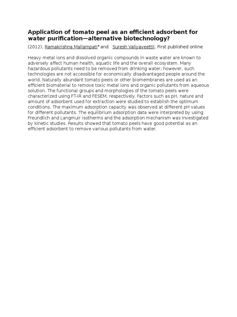 Literature review on physicochemical properties of water picture