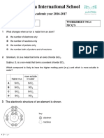 Chemistry Grade 7th Worksheet No.1