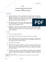 Calibration Certificate Template Analysis