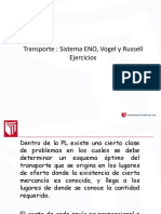 Transporte Sistema ENO Vogel y russell ejercicios