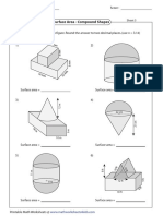 Surface Area - Compound Shapes: Name: Score