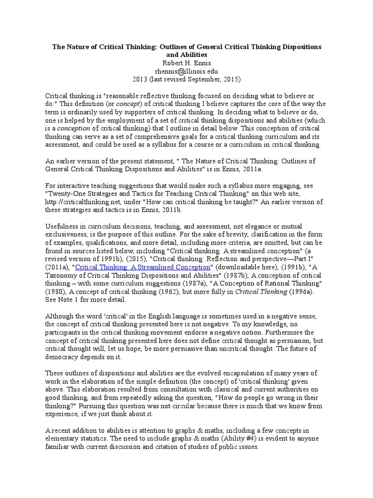 Examples of critical thinking image