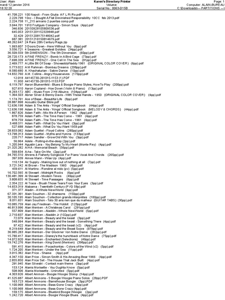 Directory Printer Pdf