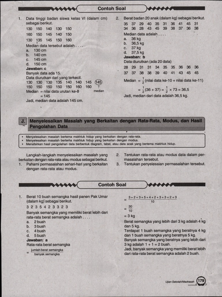 Contoh Soal Rata-rata dan Modus Siswa | PDF