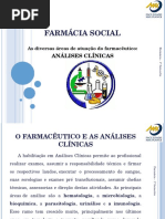 Atuação do farmacêutico - Análises Clínicas