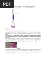 AS Level Chemistry Practical Paper 3: Titration