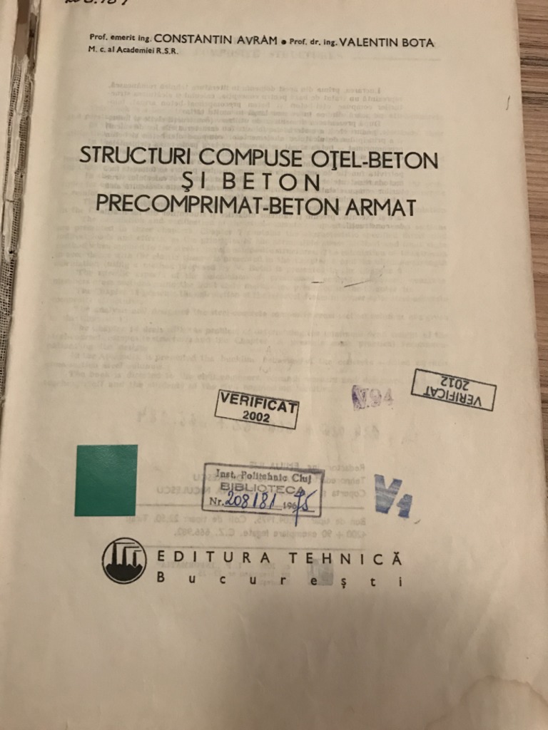 Structuri Compuse Otel Beton Si Beton Precomprimat - Beton Armat ...
