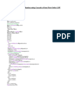 IIR Filter Realisation Using Cascade of Four First Order LPF