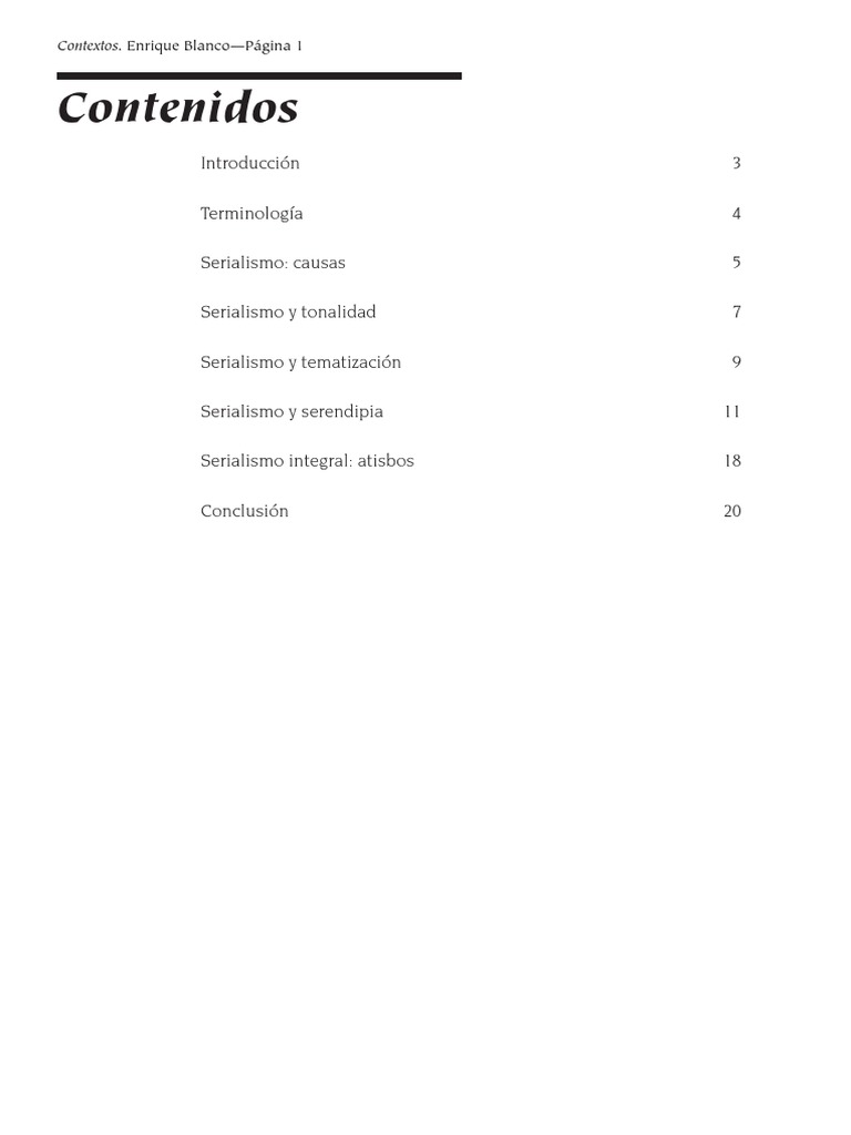 Serialismo PDF | PDF | Formas musicales | Modernismo (música)