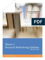 Research Methodology Master 1 Syllabus