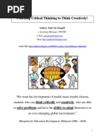 Download Coaching Critical Thinking to Think Creatively by Zaid Ali Alsagoff SN3417306 doc pdf