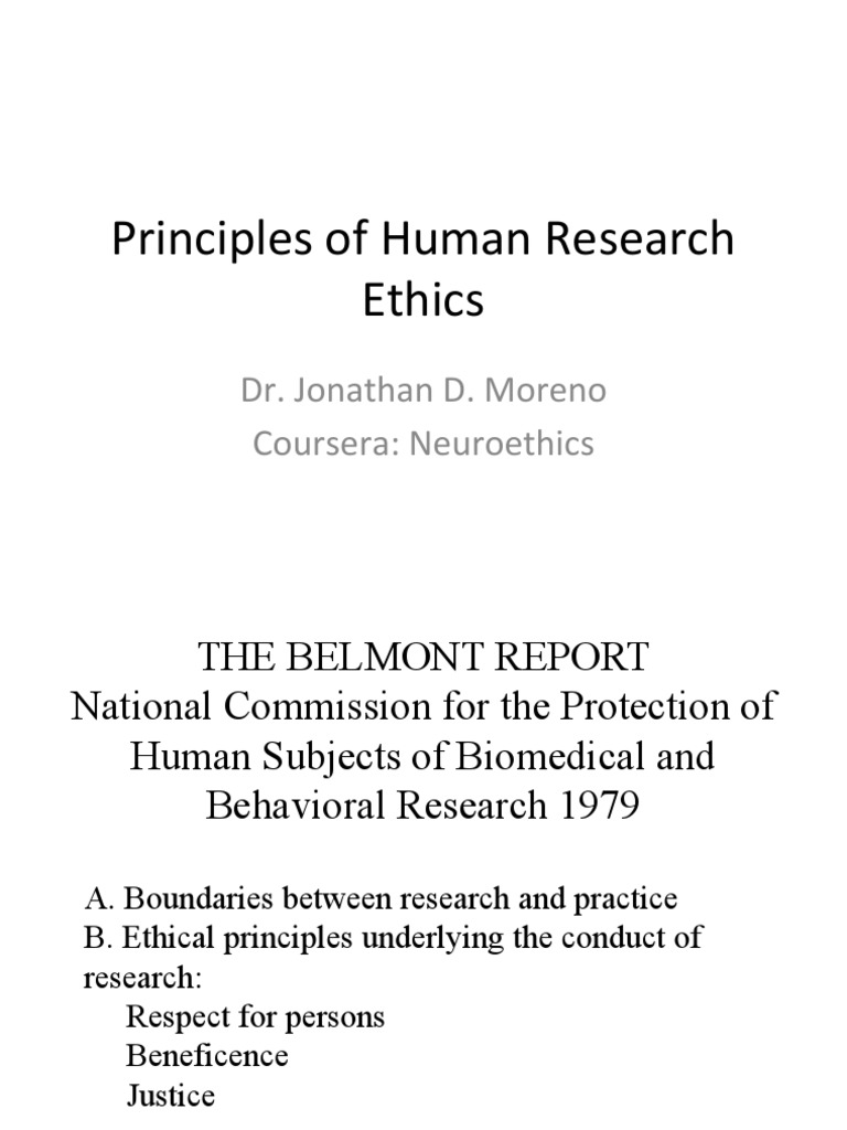 Principles of Human Research Ethics | PDF | Medical Humanities | Public ...
