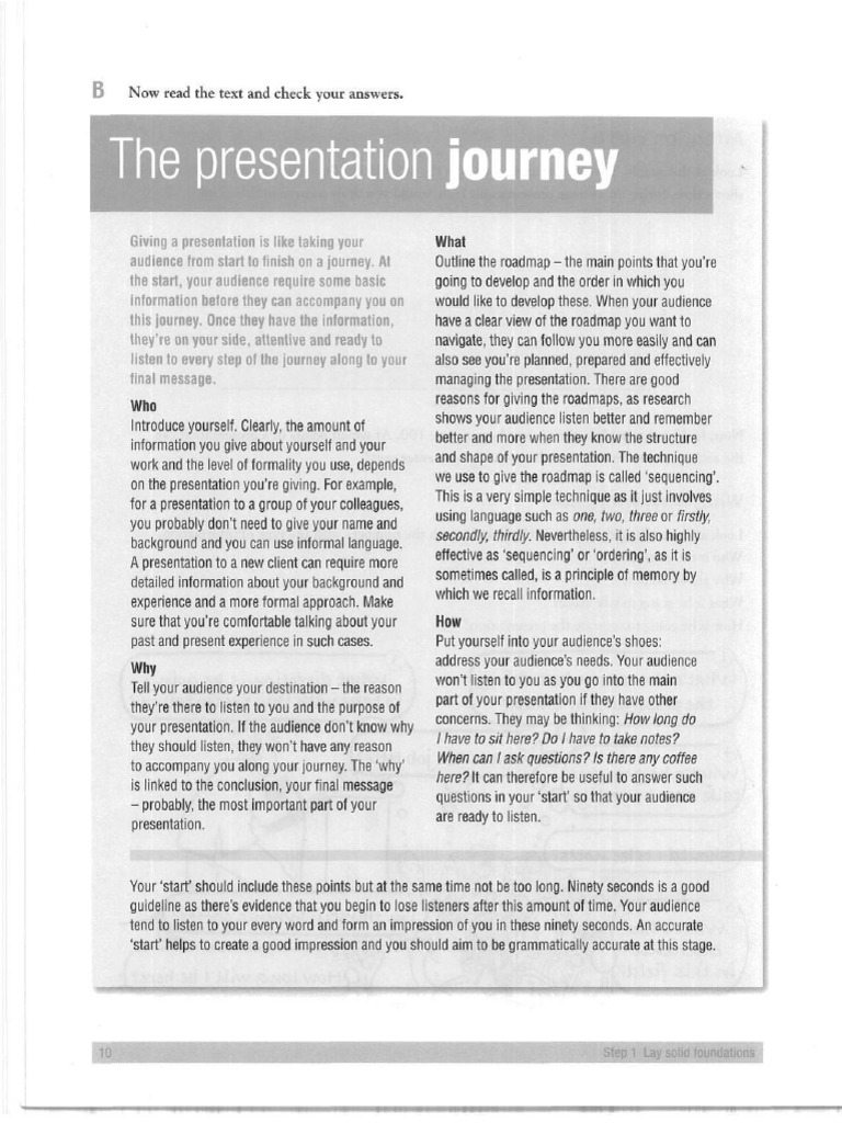 The Presentation Journey | PDF