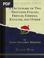 A Dictionary of Two Thousand Italian French German English and Other 