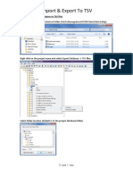 How to import and export a Pulse database to TSV files